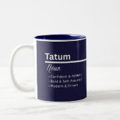 Tatum Personalized Name Coffee Mug ツートーンマグカップ (左)