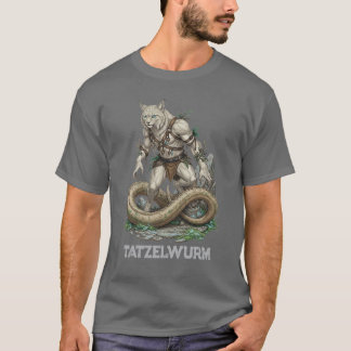 Tatzelwurm Alpine Dragon Art - Mythic Cat Serpent Tシャツ