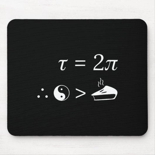 TauはPi素晴らしよりもTau - Nerdy Tau Day Math マウスパッド (正面)