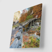 Taughannockは公園州立下ります スクエア壁時計 (傾斜)