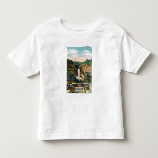 Taughannock 2の眺めは#下ります トドラーTシャツ (正面)