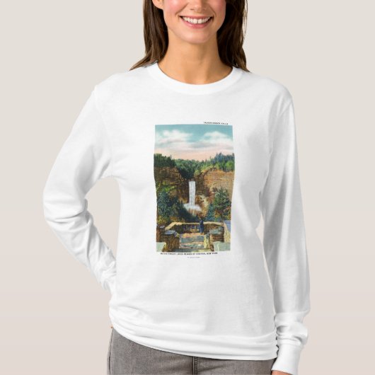 Taughannock 2の眺めは#下ります tシャツ (正面)