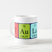 Taulant周期テーブル名mag コーヒーマグカップ (正面左)