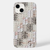 Taupeおよび赤面マトリクスデザイン Case-Mate iPhoneケース (裏面)