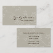 Taupeさくらんぼブロッサム支店名刺 名刺 (正面/裏面)