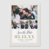 Taupeと金ゴールド4 Photo Save the Date (正面)