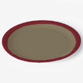 Taupeアクセントカラーカスタマイズ準備完了 ペーパープレート (アングル)