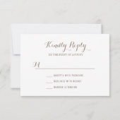 TaupeストリングライツウェディングRSVPカード 出欠カード (裏面)