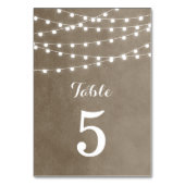 Taupeストリングラ結婚イトのテーブル番号 テーブルナンバー (正面)