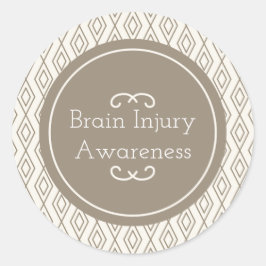 Taupeダイヤモンドパターン脳損傷認識度 ラウンドシール