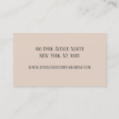 Taupeテーラー裁縫機械名刺 名刺 (裏面)