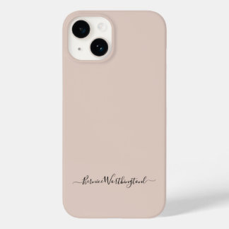 Taupeニュートラルシンプル名前をカスタムする Case-Mate iPhone 14ケース