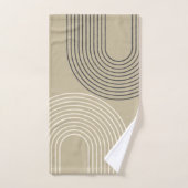 Taupeニュートラルミニマル主義者 バスタオルセット (ハンドタオル)