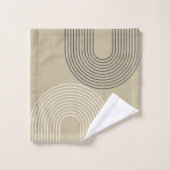 Taupeニュートラルミニマル主義者 バスタオルセット (ウォッシュタオル)