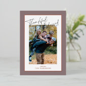 Taupeバラ金ゴールド箔枠Thanksgivingギンガム 箔シーズンカード (立ち正面)