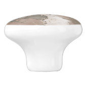 Taupeパレットインクと金ゴールド抽象芸術 セラミックノブ (側面)