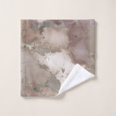 Taupeパレットインクと金ゴールド抽象芸術 バスタオルセット (ウォッシュタオル)