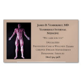 Taupeヒト体内科医科医用 マグネット名刺 (正面)