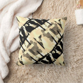 Taupeブラックベージュ傾斜抽象芸術大瓦 クッション (ブランケット)