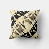 Taupeブラックベージュ傾斜抽象芸術大瓦 クッション (裏面)