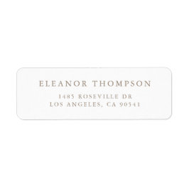 Taupeミニマリストセリフタイポグラフィ パーソナライズされた ラベル