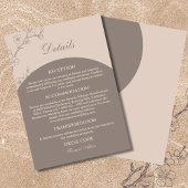 Taupeモダンフローラジャパ結婚ンディ詳細 エンクロージャーカード