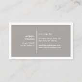 TAUPE上のイニシャル/モノグラムを含むボックスロゴ 名刺 (裏面)