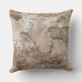 Taupe大理石および金ゴールド抽象芸術装飾用クッション クッション (裏面)