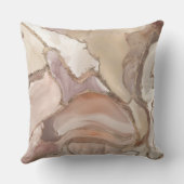 Taupe大理石および金ゴールド抽象芸術装飾用クッション クッション (裏面)