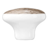 Taupe大理石および金ゴールド抽象芸術 セラミックノブ (側面)