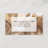 Taupe大理石および金ゴールド抽象芸術 名刺 (裏面)