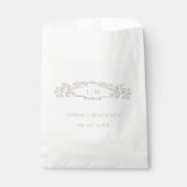 Taupe植物クレストモノグラ結婚ムの フェイバーバッグ (正面)