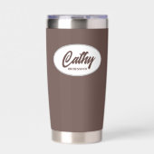 Taupe様式化結婚した花嫁のメイド 保温保冷タンブラー (正面)