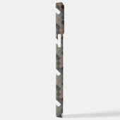 Taupe灰色ダークブラウン白モザイクアートケースメイトi iPhoneケース (右側面)