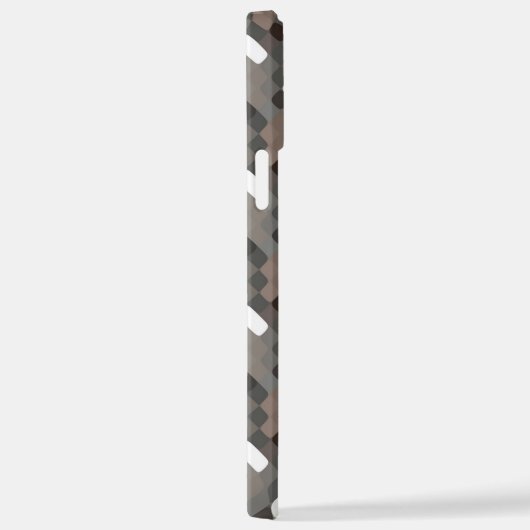 Taupe灰色ダークブラウン白モザイクアートケースメイトi iPhoneケース (右側面)