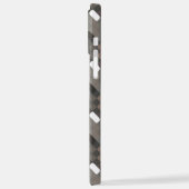 Taupe灰色ダークブラウン白モザイクアートケースメイトi iPhoneケース (左側面)