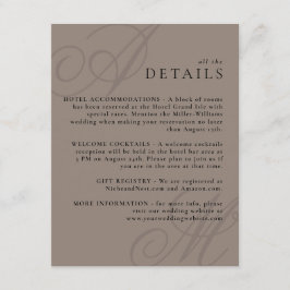 Taupe モダン Edgeモノグラエレガントム詳細 エンクロージャーカード