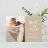 Taupe 最高の Day Ever結婚の発表 案内状 (スタンド正面)