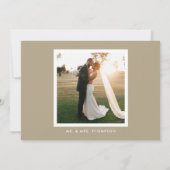 Taupe 最高の Day Ever結婚の発表 案内状 (裏面)