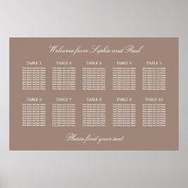 Taupe 10表結婚座図ポスター ポスター