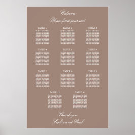 Taupe 11表結婚座図ポスター ポスター