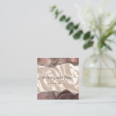 Taupe Agate Silver Glitter Luxury スクエア名刺 (スタンド正面)