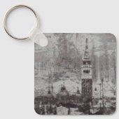 Taupe and Cyan 動揺して Skyline Venice Italy キーホルダー (正面)