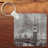 Taupe and Cyan 動揺して Skyline Venice Italy キーホルダー (正面)