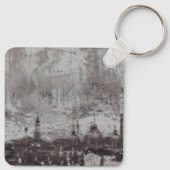Taupe and Cyan 動揺して Skyline Venice Italy キーホルダー (裏面)