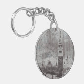 Taupe and Cyan 動揺して Skyline Venice Italy キーホルダー (正面左)