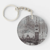 Taupe and Cyan 動揺して Skyline Venice Italy キーホルダー (正面)
