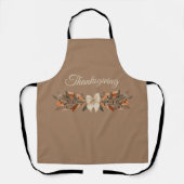 Taupe and Rust Thanksgiving Leaf Apron エプロン (正面)