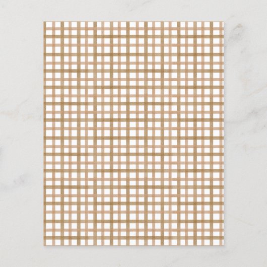 Taupe Baby Blocks Advice & Well Wishes Card (裏面)