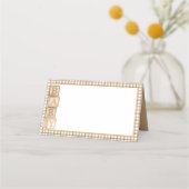 Taupe Baby Blocks Blank Food Labels & Place Cards プレイスカード (裏面)